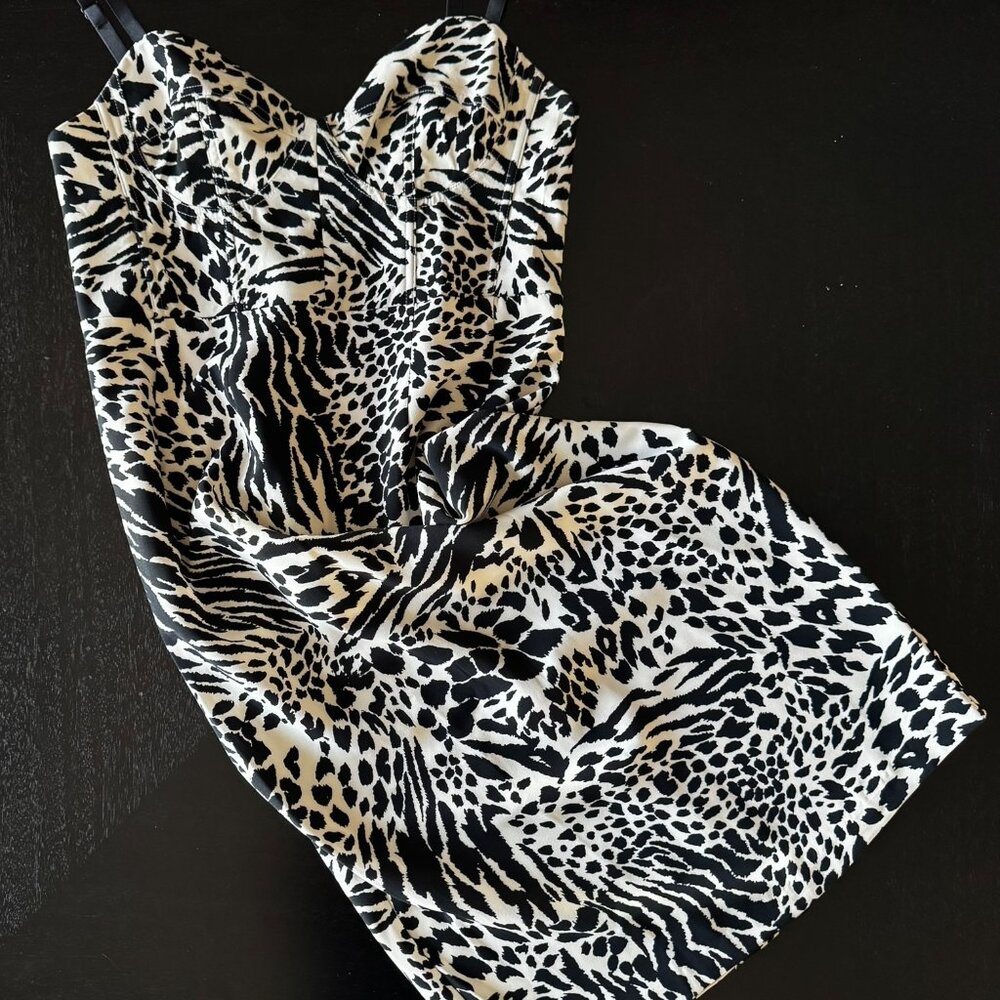 Animal‑Print Bustier Midi Dress Size M - SERGIO HUDSON x TARGET